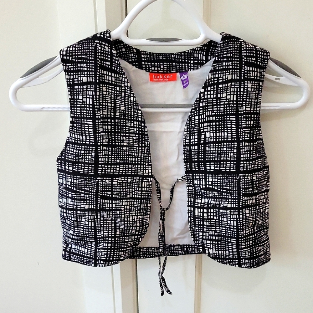 Black and White Kids Vest